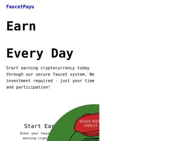 Crypto earning faucet platform